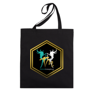 zwarte TM Dance Company tote bag bedrukt en aangeleverd Smartmerchandise Rivanco
